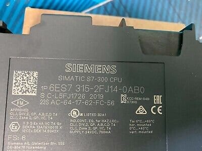 Siemens 6ES7 315-2FJ14-0AB0. CPU315F-2 PN/DP.  (UK And EU Please Read)