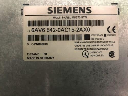 Siemens 6AV6 542-0AC15-2AX0. HMI, Operator Panel. (UK/EU read)