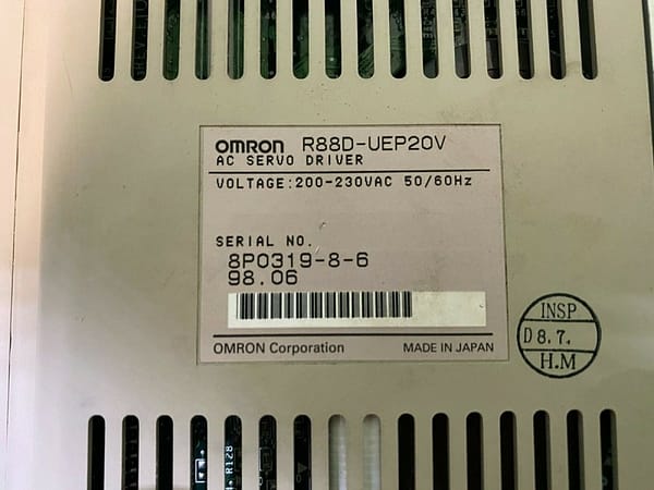 Omron R88D-UEP20V. AC Servo Drive 750W. (UK And EU Buyers Please Read)