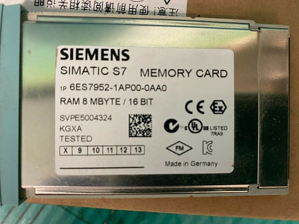 Siemens 6ES7 952-1AP00-0AA0 8MB Memoy Card UK/EU Read)