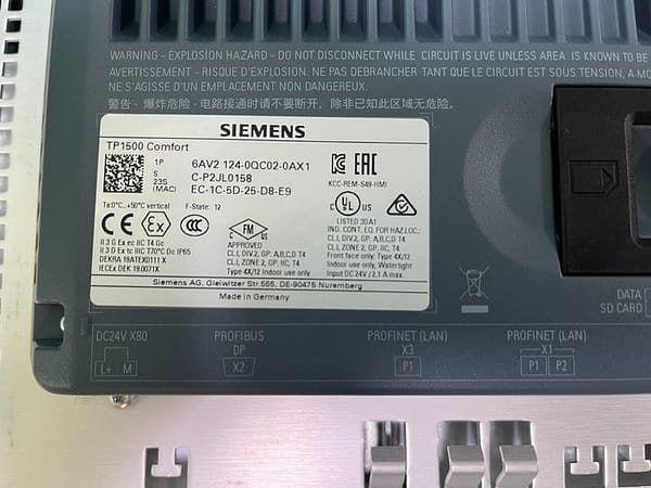Siemens 6AV2 124-0QC02-0AX1. 6AV2124-0QC02-0AX1. (UK And EU Read)