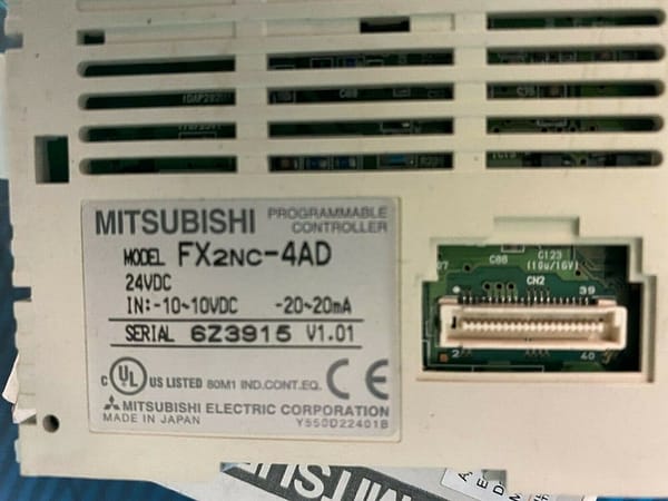 Mitsubishi FX2NC-4AD. FX2NC 4AD. Analog Input Module. (EU/UK Please Read)
