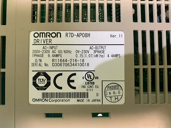 Omron R7D-AP08H. R7D AP08H. Servo Drive. UK And EU Buyers Please Read)