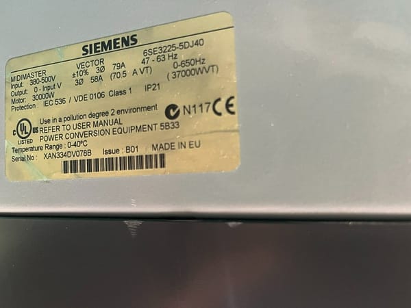 Siemens 6SE3225-5DJ40. Siemens Midimaster (UK / EU Read)