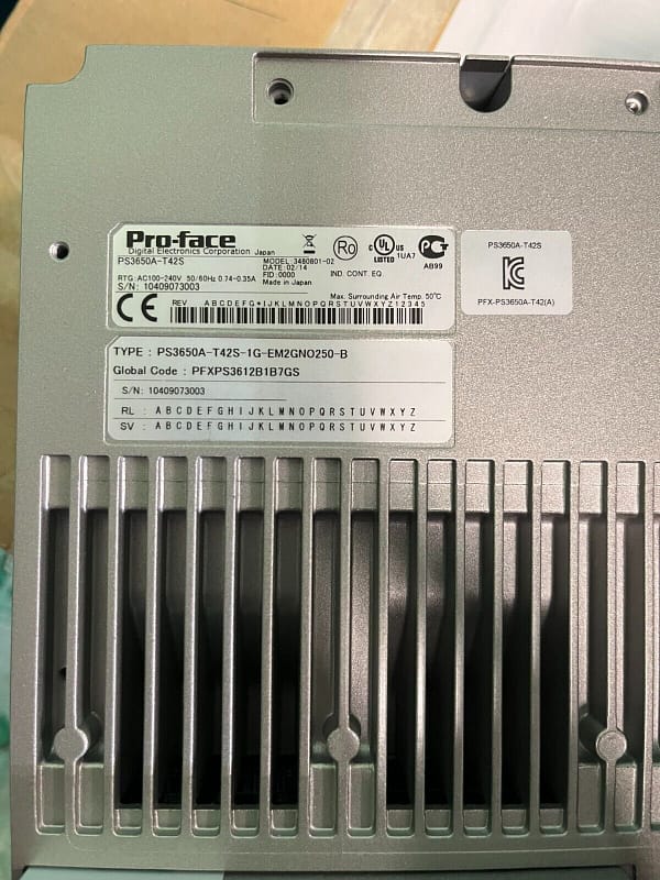 Proface PS3650A-T42S. PS360A-T42S-1G-EM2GNO250-B HMI,Industrial PC. (UK/EU Read)