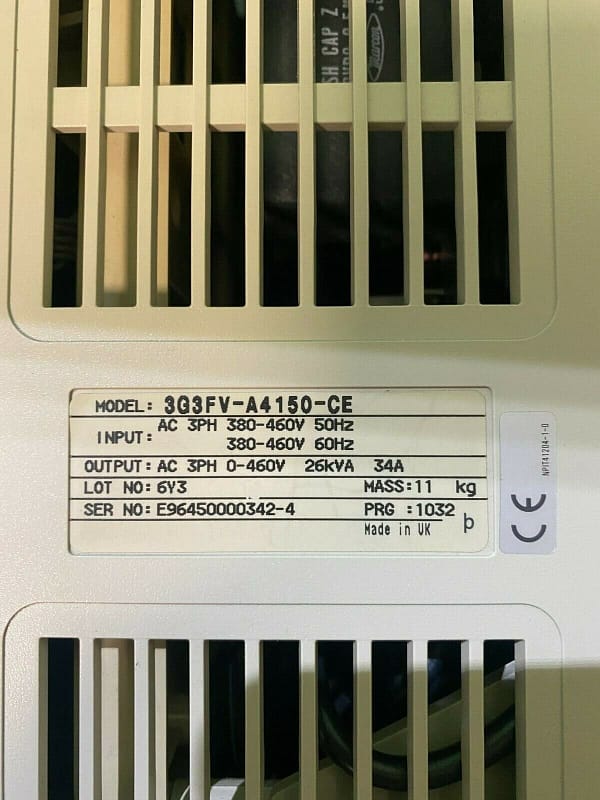 Omron 3G3FV-A4150-CE. 3G3FVA4150CE. Sysdrive. (UK And EU Buyers Please Read)