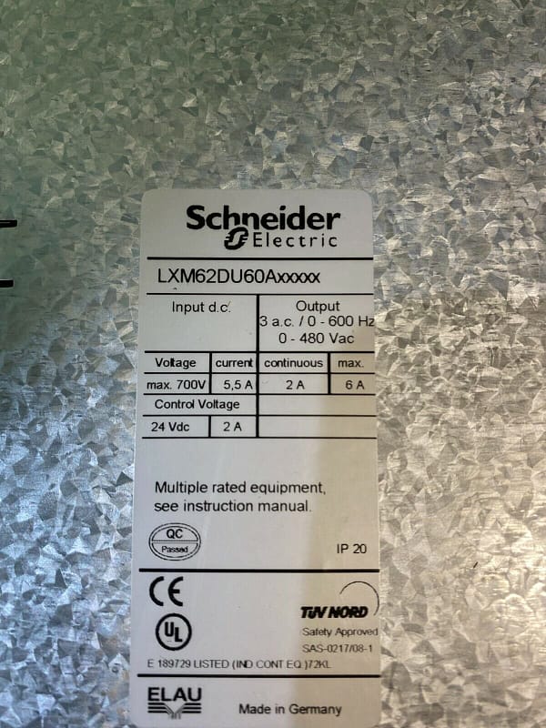 Schneider LXM62DU60AXXXXX. Lexium LXM 62 D. (UK / EU Read)