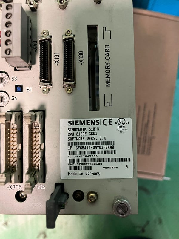 Siemens 6FC5410-0AY01-0AA0.  Sinumerik 810D, CPU810DE, CCU1. (UK/EU please read)