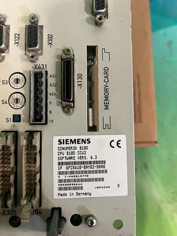 Siemens 6FC5410-0AY03-0AA0.  Sinumerik 810D, CPU810D CCU3.  (UK/EU please read)