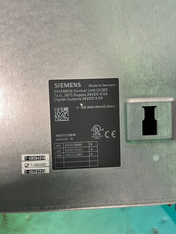 Siemens 6SL3040-0MA00-0AA1. Sinamics CU320. (UK And EU Buyers Read)